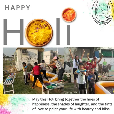 A collage capturing the vibrant energy of a Holi celebration at my club. I provide the space for a fun and messy festival of colors.