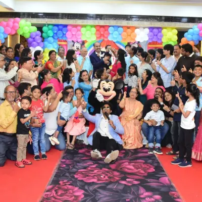 A great host brings everyone together. This is a snapshot from a lively birthday celebration where I gathered all the guests for a final, energetic group photo.
