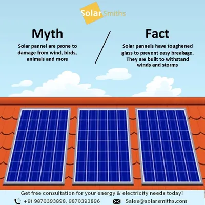 A common myth is that panels are prone to damage from birds or weather. The fact is, my panels have toughened glass and are built to withstand high winds and storms, preventing easy breakage.