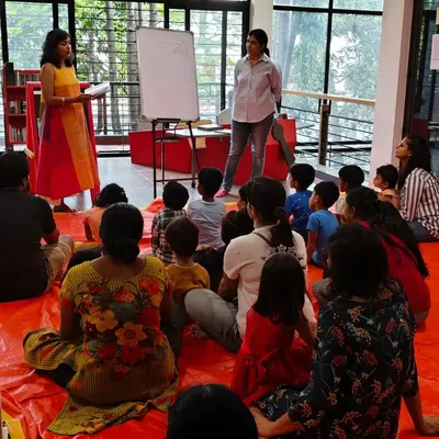 A full house for our book launch of "A Bounty of Chilies"! It was a spicy and interactive session where author Niyatee Sharma and illustrator Vibha Surya shared their creative journey.