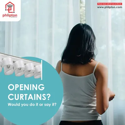 Opening curtains: would you rather do it or just say it? I install smart curtain tracks and motors that allow you to operate your window treatments with your voice, eliminating all manual effort.
