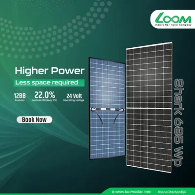 The SHARK 685 Wp panel uses advanced technology to deliver higher power in less space. Its 22.0% module efficiency and 24-volt operating voltage make it a powerhouse for any agricultural or commercial setup.