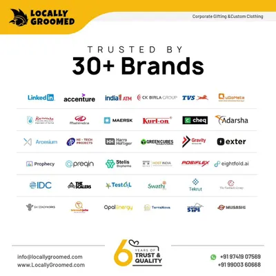 We are honored to be trusted by over 30 top brands. This image showcases the logos of some of our valued clients, including LinkedIn, Accenture, TVS, and Maersk, reflecting our experience and reliability.
