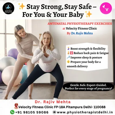 Our antenatal physiotherapy services are designed to make your pregnancy journey more comfortable. As shown in this graphic, we focus on boosting strength, reducing back pain and fatigue, and preparing your body for labor with safe, expert-guided exercises.