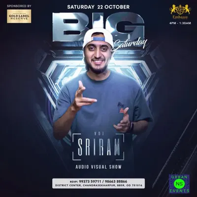 The official event flyer for my audio-visual show in Bhubaneswar. This poster highlights my VJ skills and shows my reach beyond Bangalore.