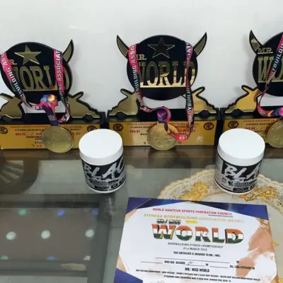 The hardware that represents countless hours of discipline. These are my Mr. World 2025 medals and certificates. The goal is always to bring home the gold for India.