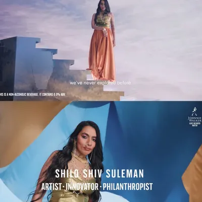 Stills from our work on a Johnnie Walker commercial. This project utilized our LED wall and lighting services to create a series of vibrant, ethereal backdrops for the featured artists.