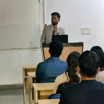 Here I am interacting with students at Amity Law School, Noida. I was discussing the art of advocacy and how to construct effective arguments in a courtroom. It is always inspiring to engage with the next generation of legal professionals who are eager to master these essential skills.