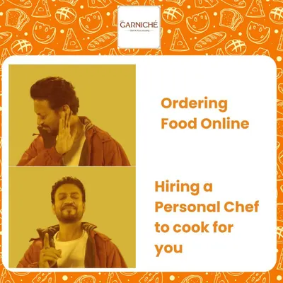 Let's be honest, there's a big difference. Ordering online is convenient, but hiring a personal chef to cook fresh food in your kitchen is an experience.