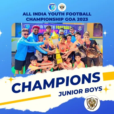 Champions of India! Our junior boys team made us proud by winning the All India Youth Football Championship in Goa. This national-level victory is a testament to their skill and our academy's competitive training.