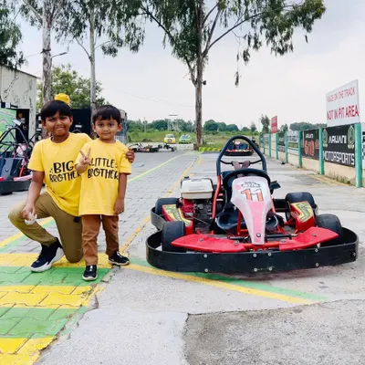 Big brother and little brother, ready for some track time. We love seeing families and the next generation of racers getting their start here.