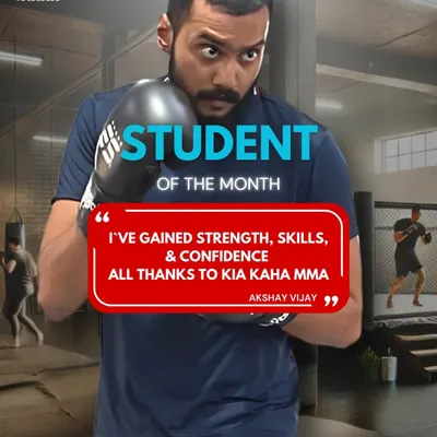 Student of the Month Spotlight: Akshay Vijay. He's a testament to what hard work and dedication can achieve, gaining strength, skills, and confidence.