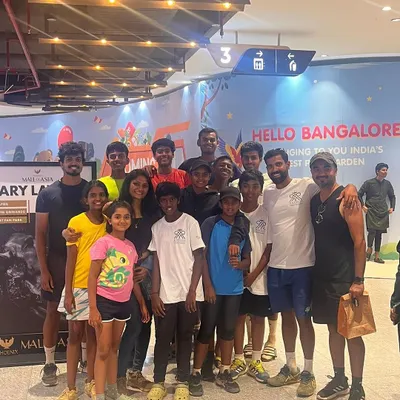The whole academy comes together to send off our player, Nithin, for his 6-week Tennis Europe tour. This support system is a crucial part of our community and our players' success.