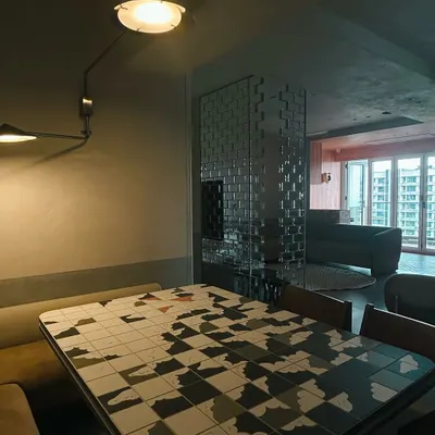 A candid shot from a recently wrapped 3,000 sq ft project. This home is a little retro, a little modern, and just the right amount of eclectic, feeling like a 1970s apartment that time-traveled into today.