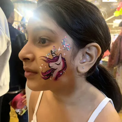 A side profile of our popular unicorn design, showing the delicate line work and glitter details that make it so magical. This is a dream come true for any unicorn lover.