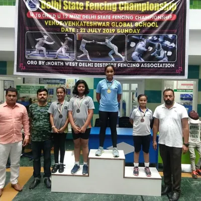 Our U-12 girls team dominates the podium at the Delhi State Fencing Championship. We are proud to see their hard work pay off with a clean sweep of the top spots.