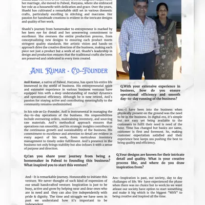 So excited to share this! Here's a feature on our founder, Shashi Bala, and co-founder, Anil Kumar, in Namya Magazine.