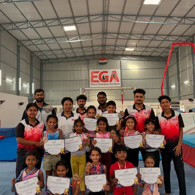A proud moment for our team at the Interclub Gymnastics Competition. Seeing our students' hard work pay off with medals and certificates is what drives us every day.