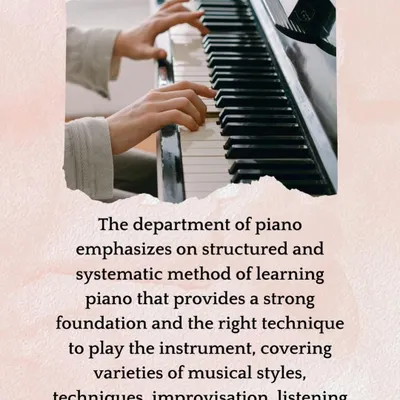 Our piano department emphasizes a structured and systematic method of learning. We provide a strong foundation in technique, sight reading, and improvisation across various musical styles.