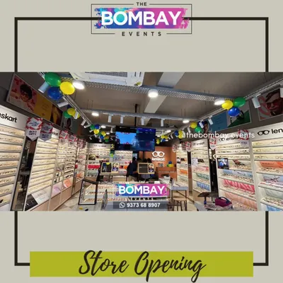 For the Lenskart store opening, I didn't just focus on the outside. Inside, I added simple balloon clusters to the ceiling, carrying the festive theme throughout the store to enhance the customer experience.