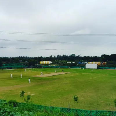 Our expansive and well-maintained cricket ground, ready for a full-fledged match. Playing on a proper ground is essential for developing field awareness and match temperament.