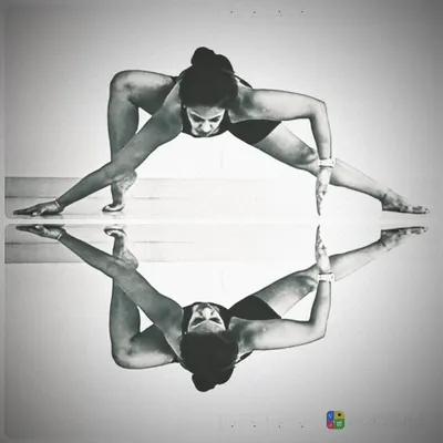 A reflection of a deep hip opening pose. For me, yoga is both an inner revolution and a sacred responsibility as a teacher.