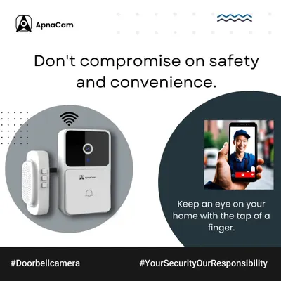 Don't compromise on safety and convenience. Our doorbell camera lets you keep an eye on your home with the tap of a finger, featuring two-way audio to communicate with visitors.