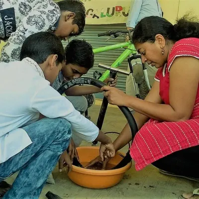 Meet Hamsa, an engineer with a passion for sustainability. She started a bicycle repair workshop in her community and now mentors others, sharing her expertise and inspiring a new generation of fixers.