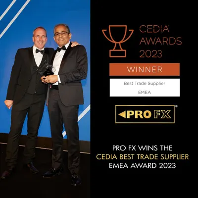 A proud moment for our team as we accept the CEDIA Award for Best Trade Supplier in 2023. This international recognition across Europe, the Middle East, and Asia validates our unwavering commitment to excellence and customer satisfaction.