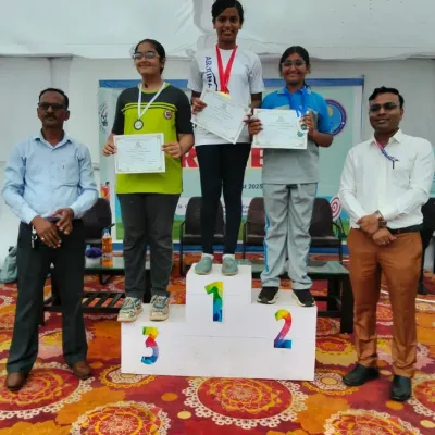Our girls shining on the podium at the ICSE Regional Archery Competition in Nagpur. Their hard work and dedication paid off with top honors.