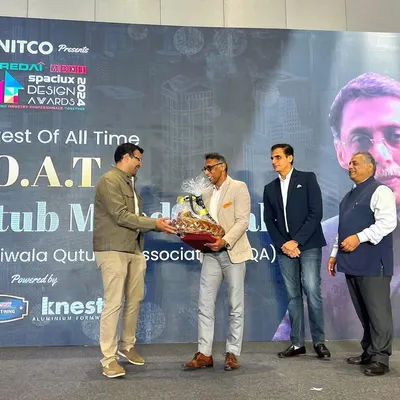 I was honored to receive the G.O.A.T (Greatest of All Time) Award at the CREDAI-MCHI Spaciux Design Awards, a recognition of my contributions to the field.