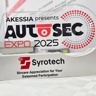 We were honored to receive this token of appreciation for our participation in the Autosec Expo 2025. It was a great platform to showcase our contributions to smarter and safer environments.