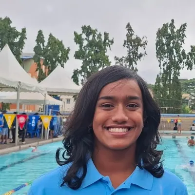 Meenakshi Menon, who competed in the 5km Open Water event at the World Aquatics Championships.