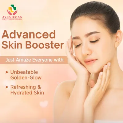 Our Advanced Skin Booster treatment is designed to give you an unbeatable golden glow. It leaves your skin feeling deeply refreshed and hydrated for a look that will amaze everyone.
