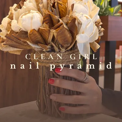 Introducing my Clean Girl Nail Pyramid. Follow these simple steps for strong, healthy, and effortlessly chic nails.