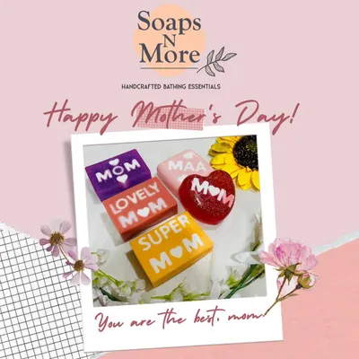 A tribute to all the wonderful mothers. Our Mother's Day collection features personalized soaps with 'MOM', 'MAA', 'LOVELY MOM', and 'SUPER MOM' to add a little extra glow and shine to her special day.