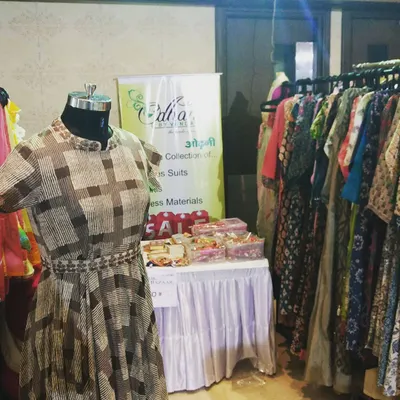 A snapshot from one of my exhibitions. It’s always a joy to meet clients in person, help them find the perfect outfit, and see their happy faces.