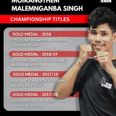 Meet one of our expert coaches, Moirangthem Malemnganba Singh. With multiple national Wushu gold medals, he is an expert in striking and grappling. Learn from a true champion.