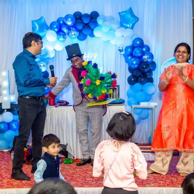 It's not just for kids. I love when parents join the fun on stage, like during this Boss Baby themed party. Their reactions are priceless.