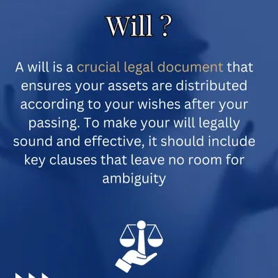 A will is a critical legal document that outlines your wishes for asset distribution after you are gone. My goal is to help you draft a will that is so clear it leaves no room for misinterpretation or legal challenges.