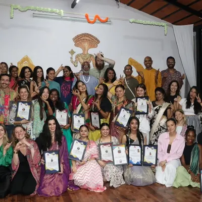 A beautiful celebration with a large, diverse group of graduates from our 200 and 300-hour Yoga Teacher Training Courses. Their smiles and shared energy mark the beginning of their paths as confident new teachers.