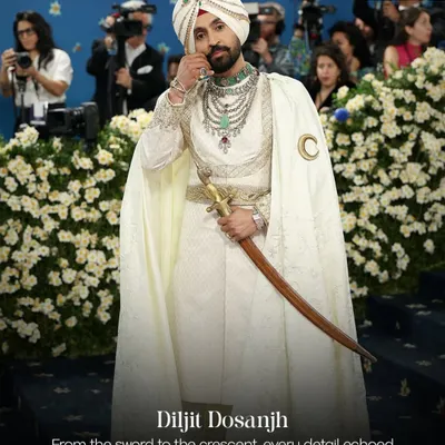 Diljit Dosanjh's Met Gala look was a masterclass in blending Indian royalty with global flair. We analyze details like the turban, the sword, and the jewelry to teach our students about powerful, narrative-driven styling.