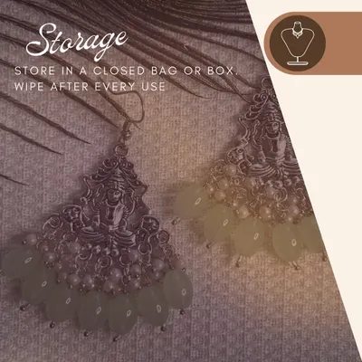Proper storage is key. Always store your jewellery in a closed bag or box after wiping it gently to protect it from dust and moisture.