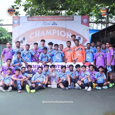 The ultimate prize. Here is our team celebrating our MFA 1st Division Championship victory. This trophy represents the culmination of a season of relentless hard work, tactical discipline, and unbreakable team spirit.