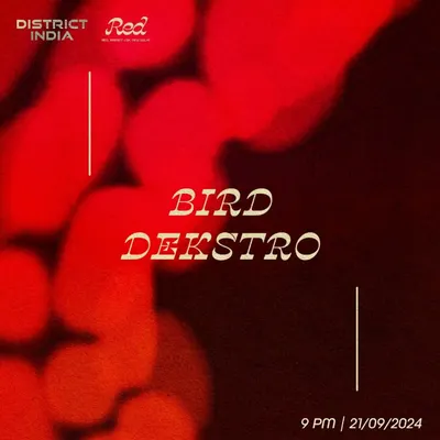 Poster for a gig in Nu Dilli. This minimalist, red-themed flyer announced a show at a cute spot in Vasant Vihar, showcasing the variety of venues I play at in my home city.