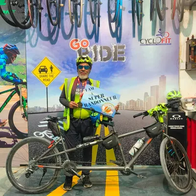 Tandem Triumph! This 600km BRM adventure on a tandem bike was to help our 78-year-old rider, Ansari Ji, achieve his first SR title. His determination proves that dreams have no expiration date.