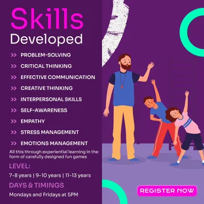 Our program is designed to develop crucial life skills. This graphic outlines the key areas we focus on, from problem-solving and critical thinking to empathy and stress management.