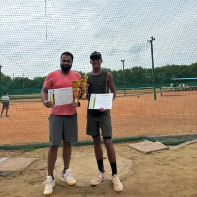Celebrating Kartik Kannan and Aayush Chaudhary's fantastic performance in the Men's category at the Tennis Premier League. Their success is a direct result of dedicated training and a winning mindset.