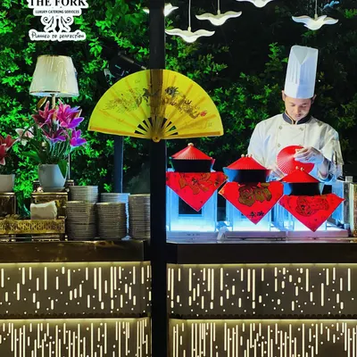 I bring the theater of cooking to your event with interactive live stations. Here, one of my chefs prepares authentic Pan-Asian cuisine, offering guests a fresh, engaging, and personalized dining experience that becomes a highlight of the occasion.
