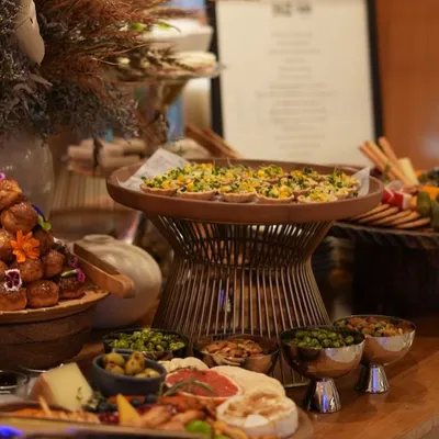 A stunning grazing table and canapé display we created for the Hindustan Times 100-year anniversary. This setup showcases our ability to cater to large, prestigious events with style and abundance.